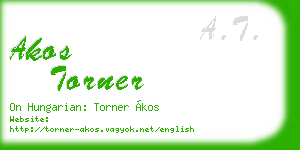 akos torner business card